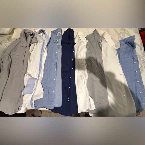 8 Men's Assorted Color 2XL Dress Shirts